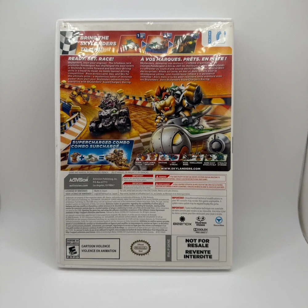 Skylanders SuperChargers Racing Nintendo Wii White Bowser No Manual *Untested*